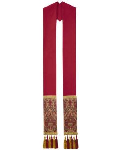 Crimson and Tapestry Clergy Overlay Stole