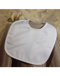 Boys Matte Satin Bib w/Buttons