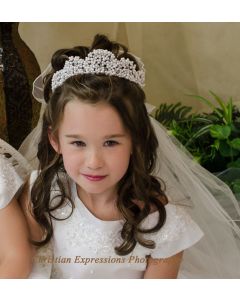 Pearl Crown First Communion Veil