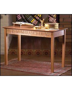 In Remembrance Communion Table Solid Pecan
