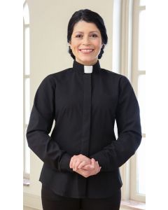 Women's Long Sleeve Fitted Clergy Blouse