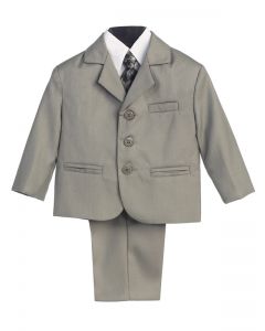 Light Gray 5 Piece First Communion Suit