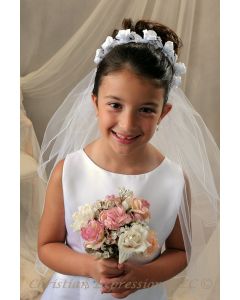 Tammy First Communion Wreath Veil