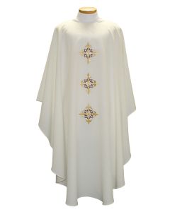 Triple Cross and Crown Lenten Clergy Chasuble