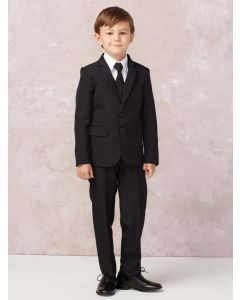 Boys Black Slim Fit First Communion Suit