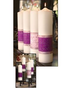 Advent Pillar Candles Emmanuel Series Set 4