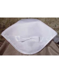 Girls Organza Satin Christening Blanket With Bow