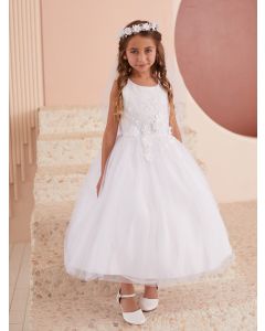 3D Lace Flowers First Communion Dress