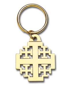 Jerusalem Cross Keyring