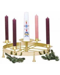 Solid Brass Church Advent Wreath