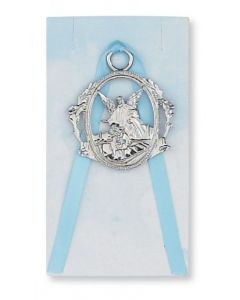 Guardian Angel Crib Medal Blue