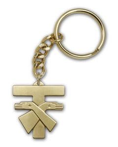 Franciscan Cross Keychain