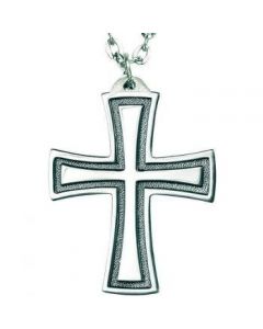 Flared Cross Pendant - Sterling Silver