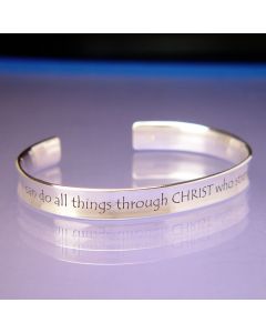 I Can Do All Things Christian Cuff Bracelet