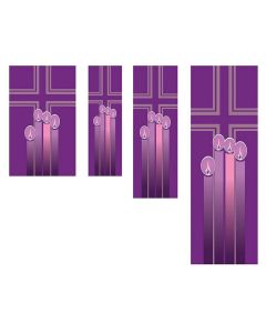 Advent Pillar Candles Star of Bethlehem Pillar Set 4