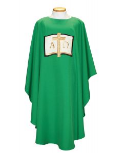 Alpha Omega Cross Clergy Chasuble