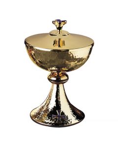 Blue Cross Communion Ciborium with Lid