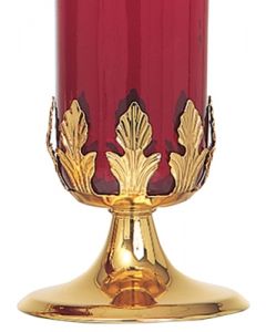 Bright Gold Plated Church Votive Stand 5 1/2"