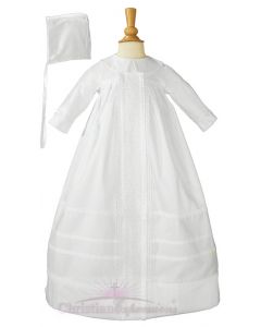 Unisex Cotton Sateen Christening Gown