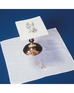 Chalice with Wheat and Communion Host Mass Linen Set