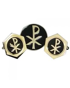 Chi-Rho Cufflinks and Lapel Pin Gift Set 