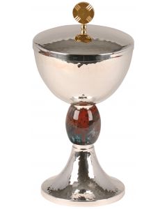 Communion Host Ciborium with Hammered Finish