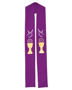 Communion Chalice Dove Clergy Stole or Deacon Stole