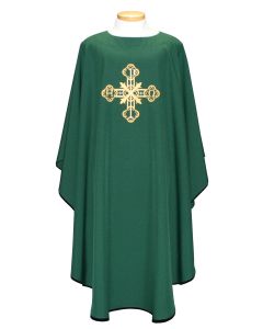 Decorative Alpha Omega Cross Clergy Chasuble