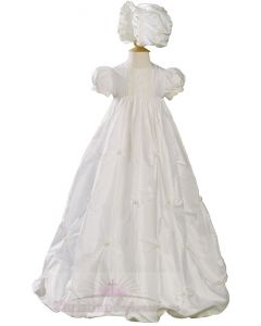 Girls Silk Dupioni Christening gown Style Charlotte