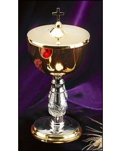 Small Two Tone Ciborium with Cross Top