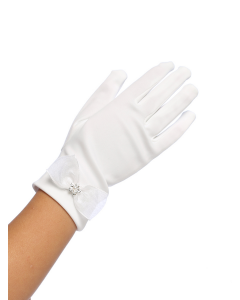 Below Elbow Length Lace Finger less First Communion Gloves