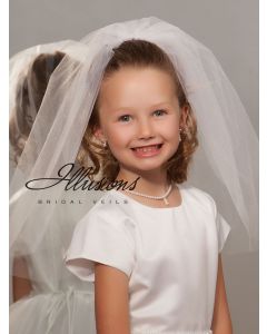 First Communion Veil with Cut Edge-3 Sizes Available