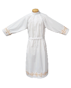 Fitted Clergy Alb with Embroidered Banding