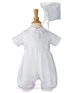 Boys Gabardine Knicker Christening Romper Style Sean