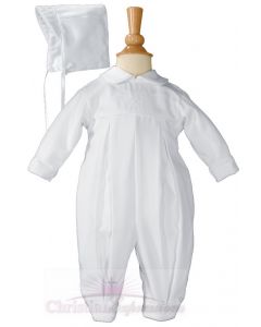 Boys Irish Christening Coverall with Shamrocks