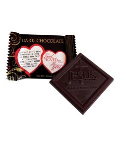 God So Loved Me Dark Chocolate Scripture Candy Bulk