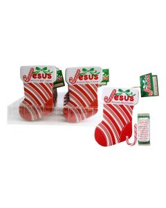 Jesus Scripture Candy Cane Stocking Tin Case