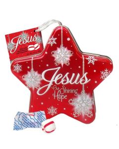 Jesus Christmas Star Scripture Candy Tin