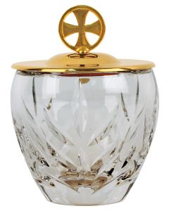 Crystal Ablution Cup with Gold Cover