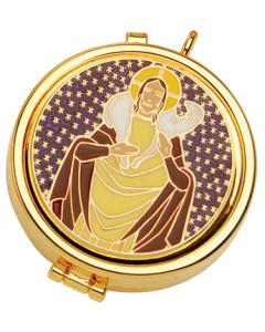 Communion Pyx with Jesus and Lamb 7 Cap