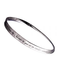 Lord's Prayer in Latin Christian Bangle Bracelet