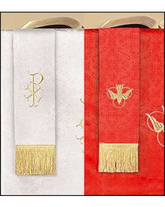 Reversible Bookmark with Dove: Red/White Parament