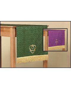 Reversible Table Runner with Cross: Purple/Green