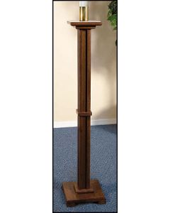 Pascal Church Candleholder Walnut Finish