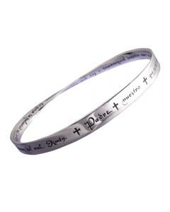 Lord's Prayer in Spanish Christian Bangle Bracelet