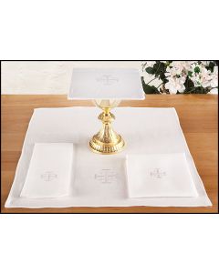 altar linen set with jerusalem cross