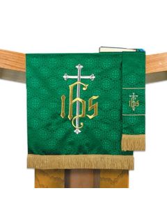 Maltese Jacquard Church Pulpit Scarf Green