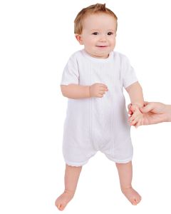 Boys One Piece Knit Baptism Christening  Romper 