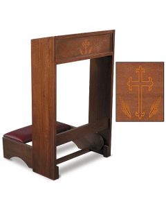 Padded Church Kneeler With Silk Screened Cross