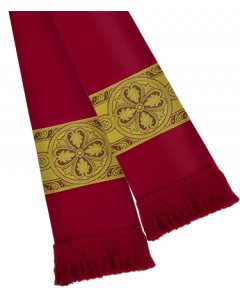 Red Fleur Banding Pulpit Clergy Stole